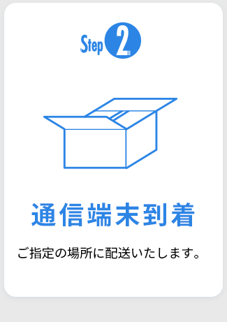 Step1 通信端末到着