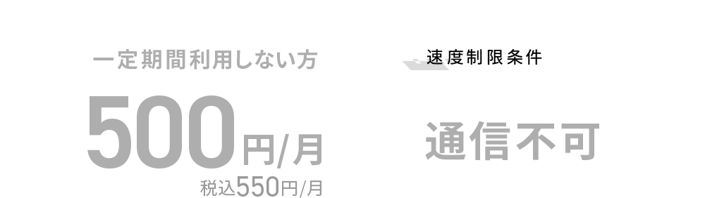 一定期間利用しない方