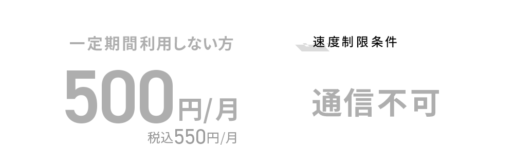 一定期間利用しない方