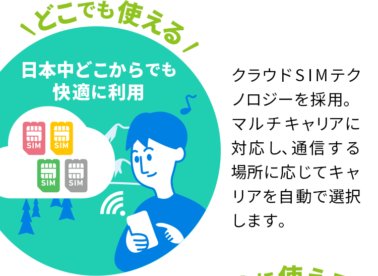 どこでも使える